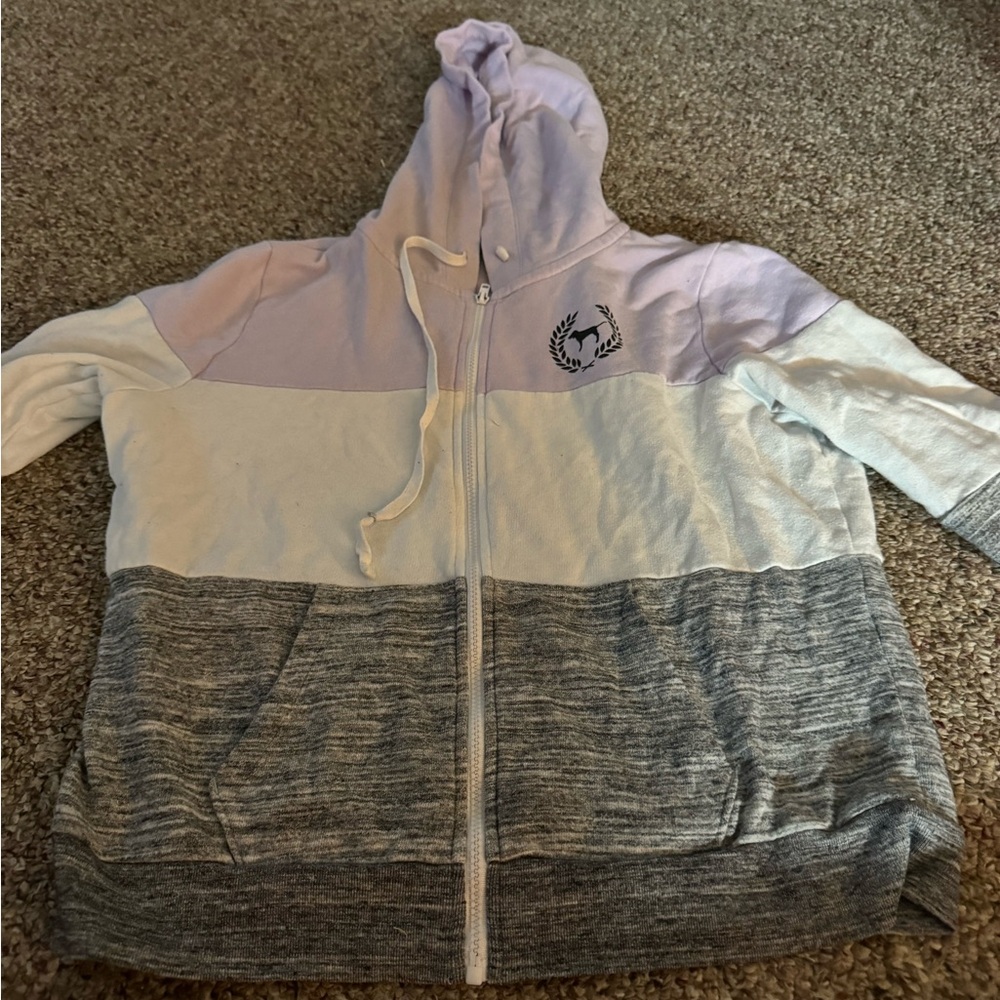 Pink full zip hoodie size Large
